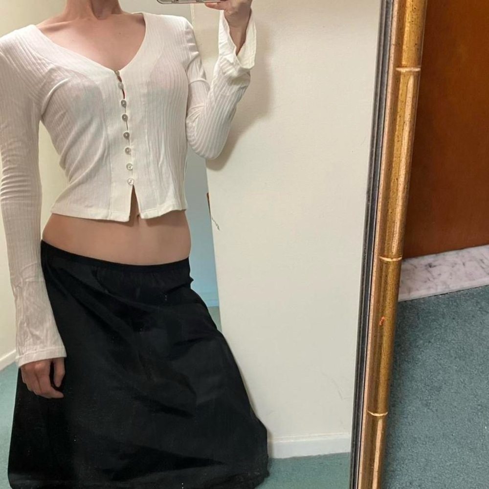 White Button Blouse